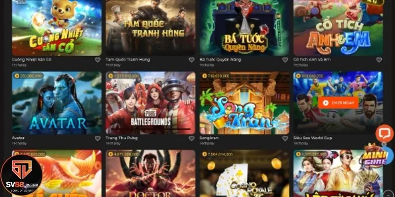 Avatar là sản phẩm game giải trí bậc nhất khi chơi tại SV88